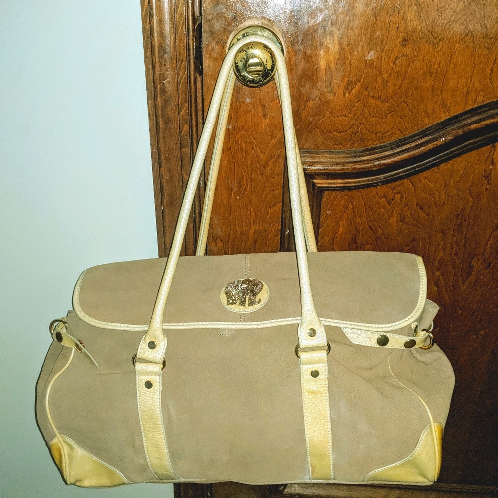 Lilly Pulitzer Suede Elephant Bag